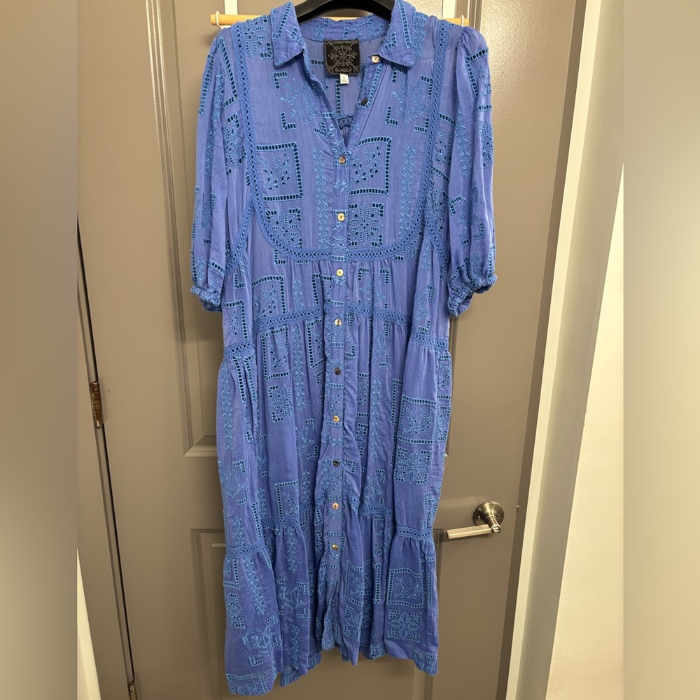 Johnny Was Jade Blue Dress